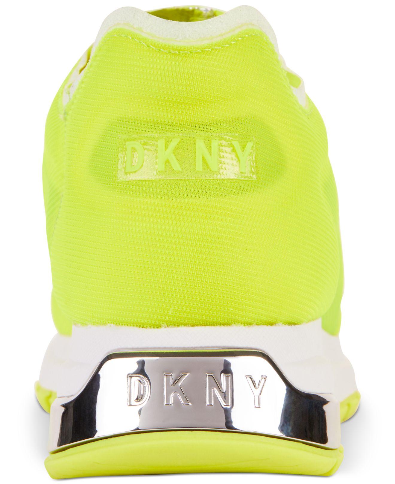 DKNY Mak Lace Up Sneakers in Neon Green (Green) | Lyst
