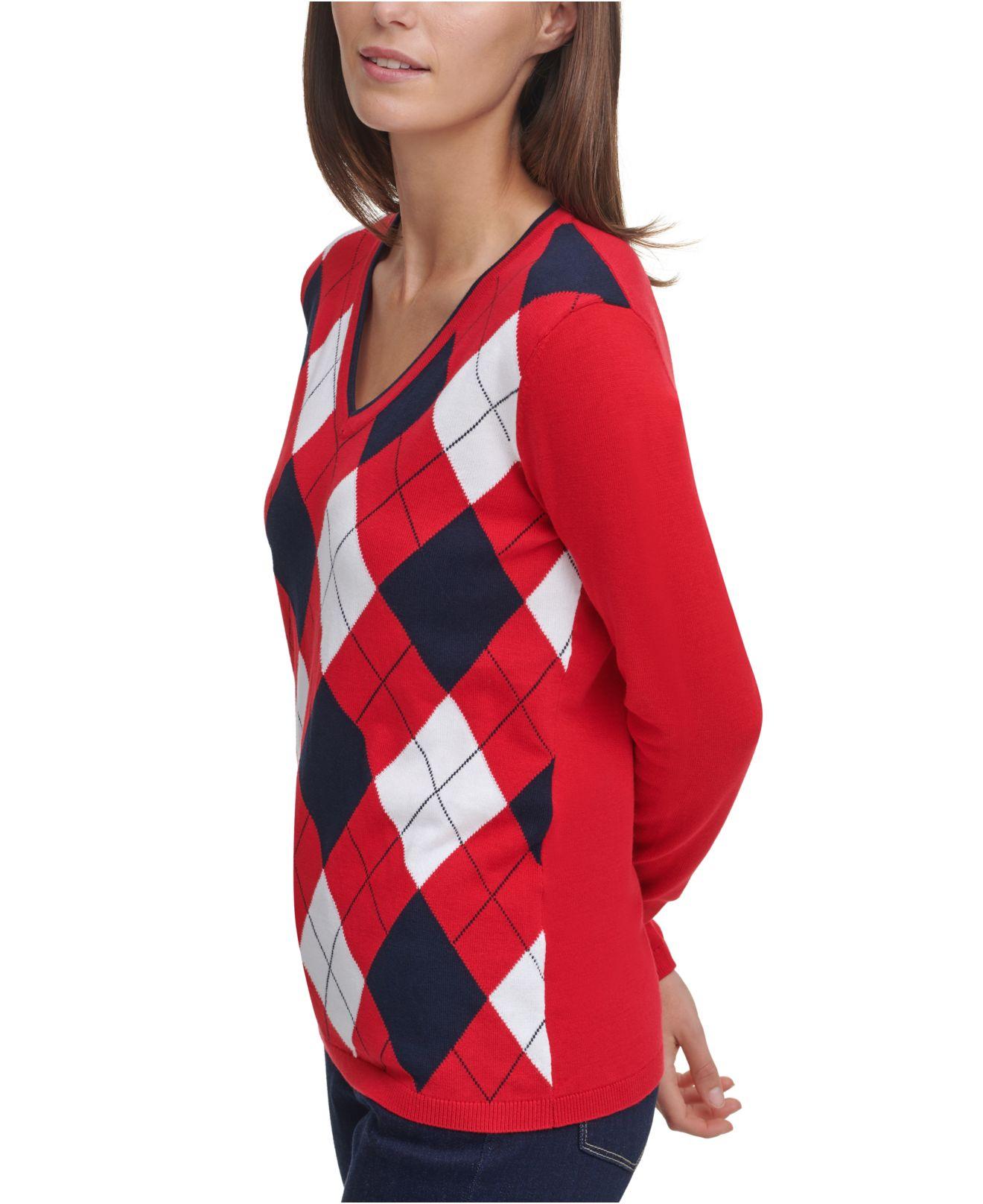 v neck sweater argyle