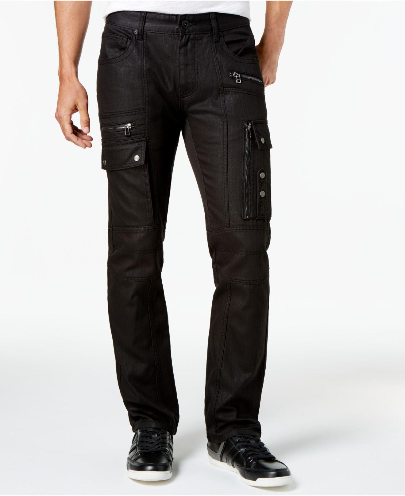 INC International Concepts Denim Men's Slim-fit Black Cargo Jeans for Men - Lyst