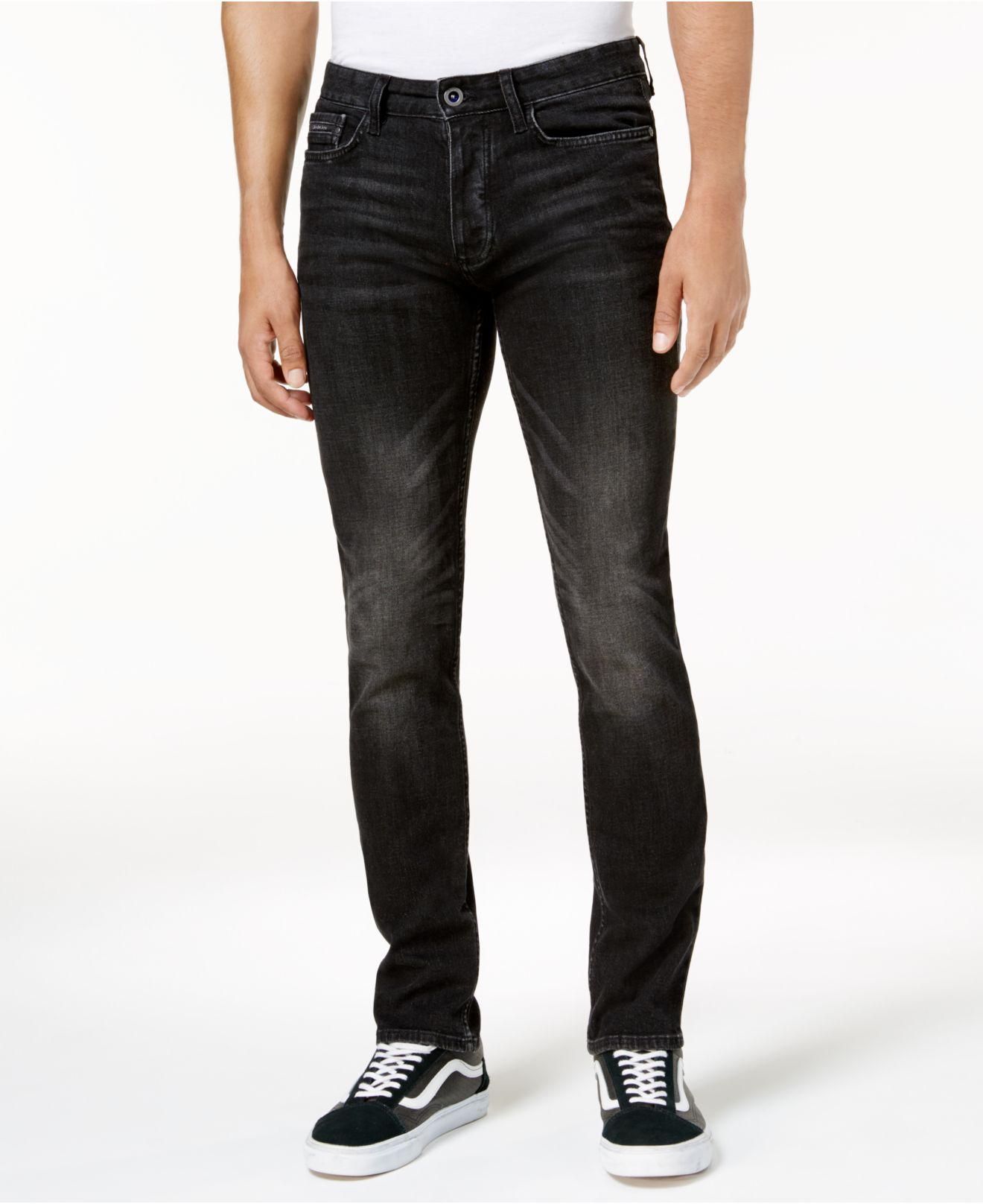 Calvin Klein Denim Men's Black Lightning Skinny Jeans for Men - Lyst