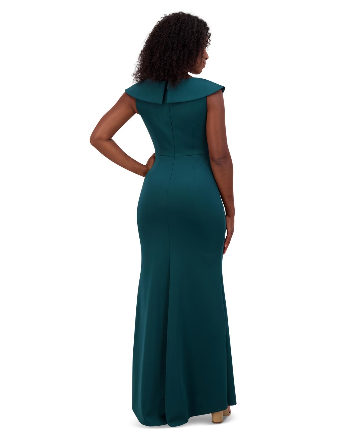 Flare Dress Jessica Howard Cap Sleeve Portrait Collar Gown HOT