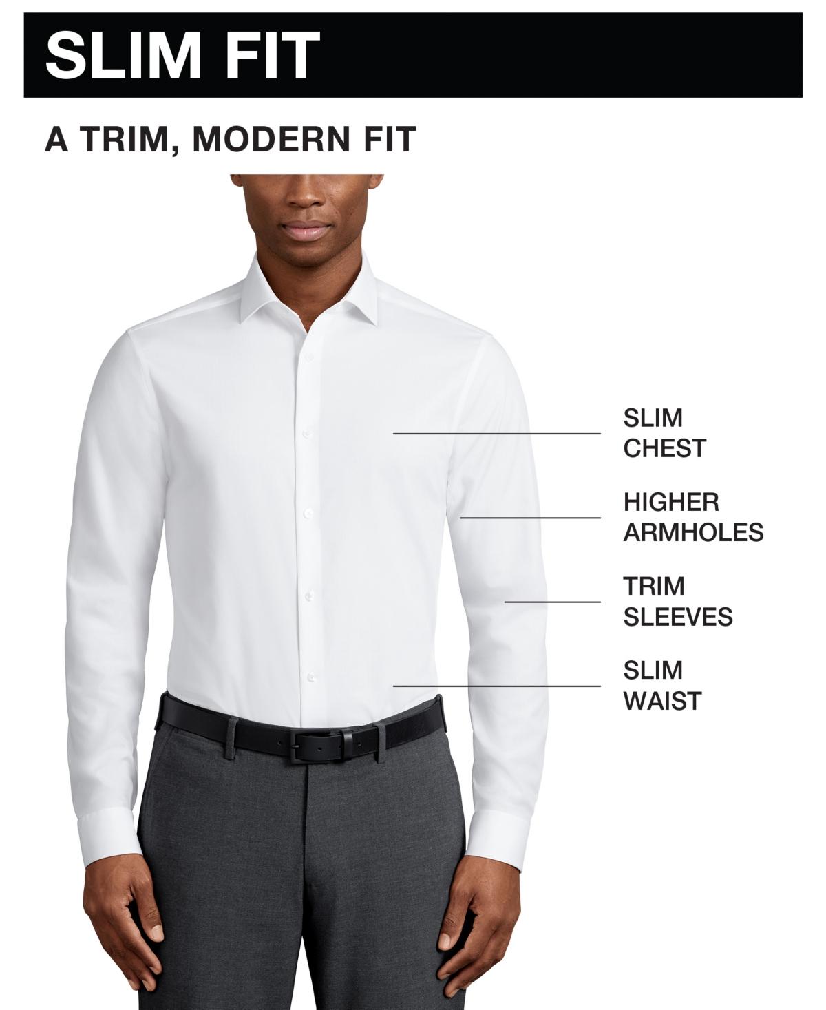 Calvin Klein Steel Slim Fit Dress Shirt in White for Men Lyst