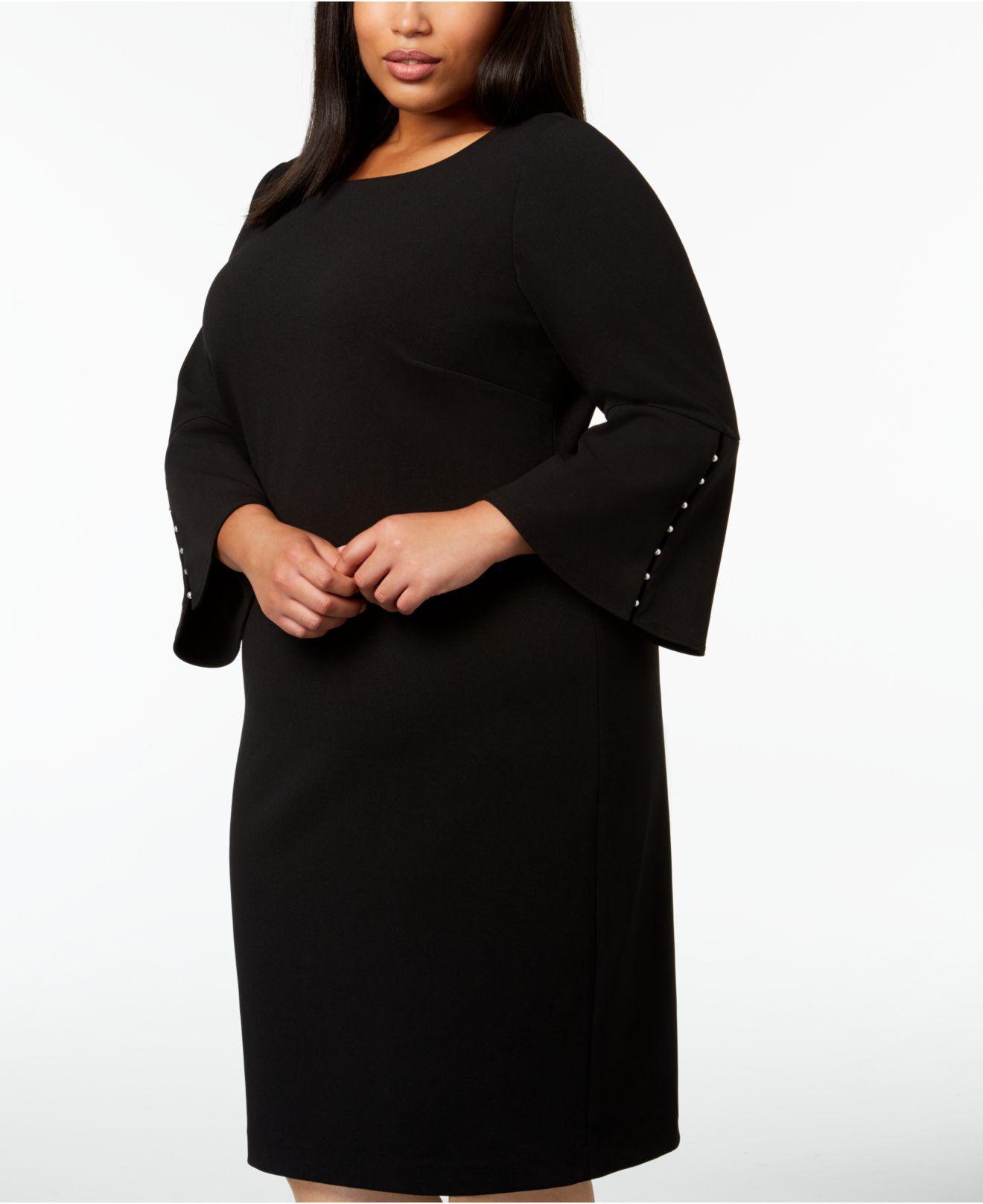 calvin klein dress with pearl sleeves