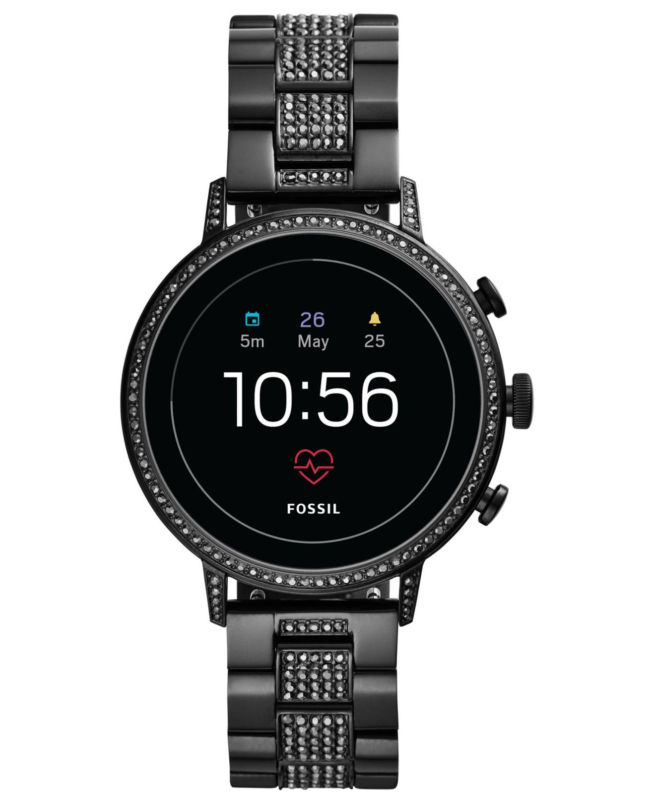 fossil q venture hr bracelet watch