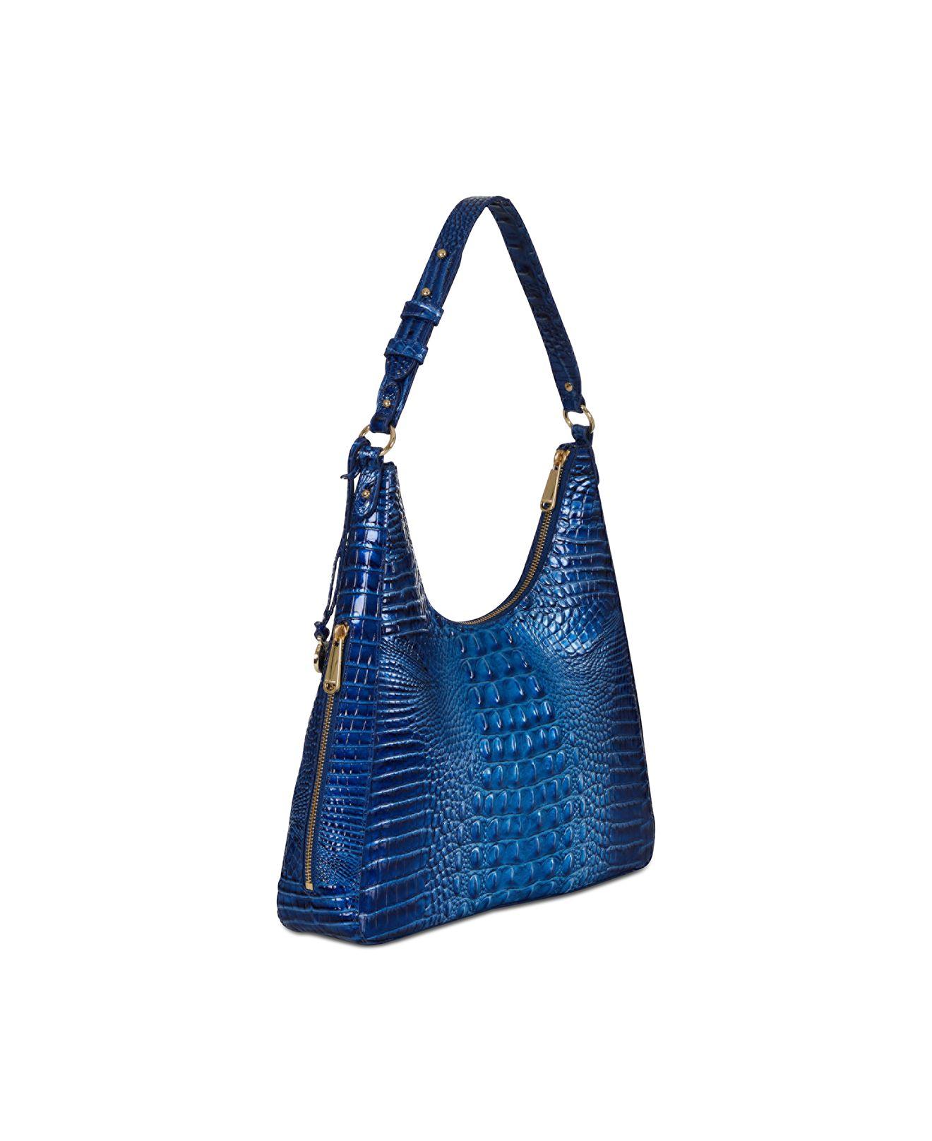 Leather satchel Brahmin Blue in Leather - 25097799