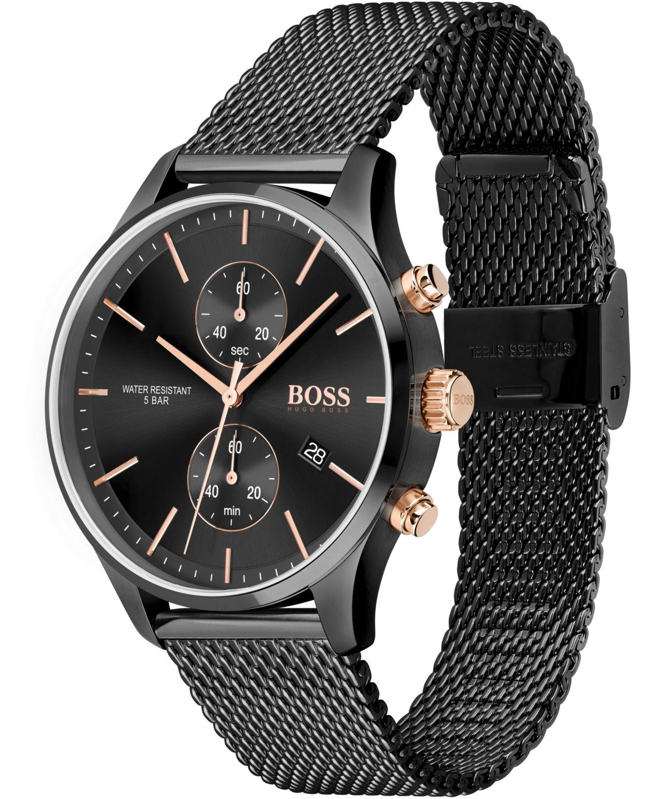 hugo boss black stainless steel watch