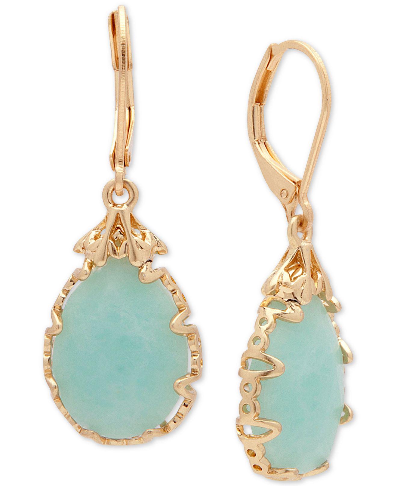 Lonna & Lilly Gold-tone Imitation Pearl Drop Earrings - Lyst