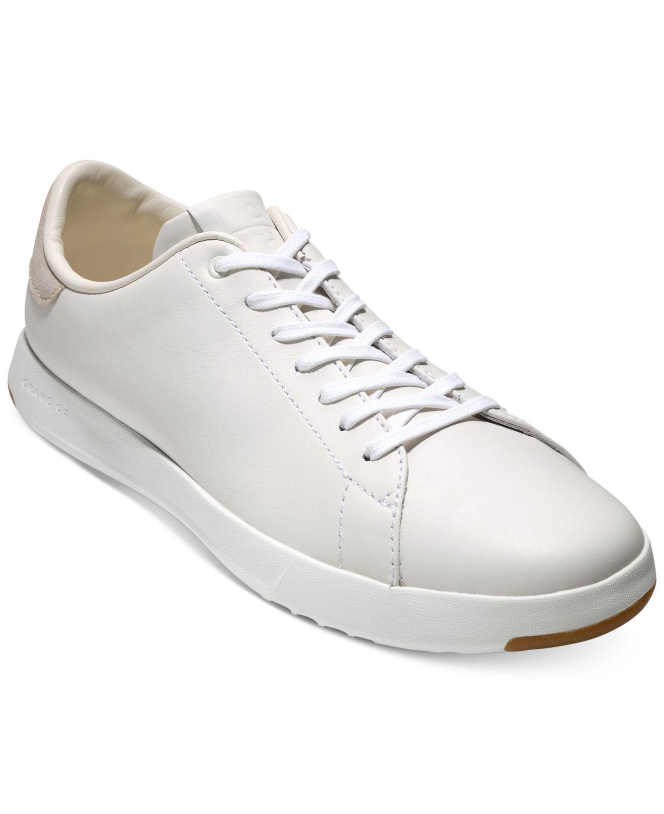 Cole Haan Men's Grandpro Leather Tennis Sneakers in White for Men - Lyst
