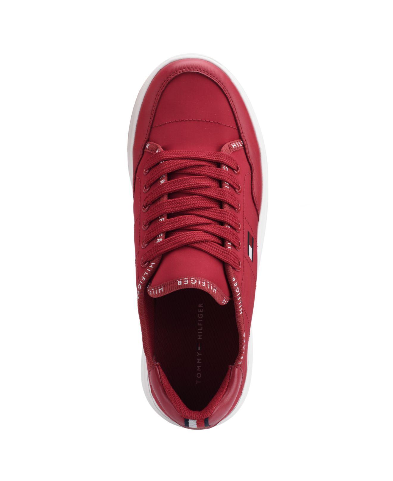 Tommy Hilfiger Grazie Lace-up Fashion Sneakers in Red | Lyst