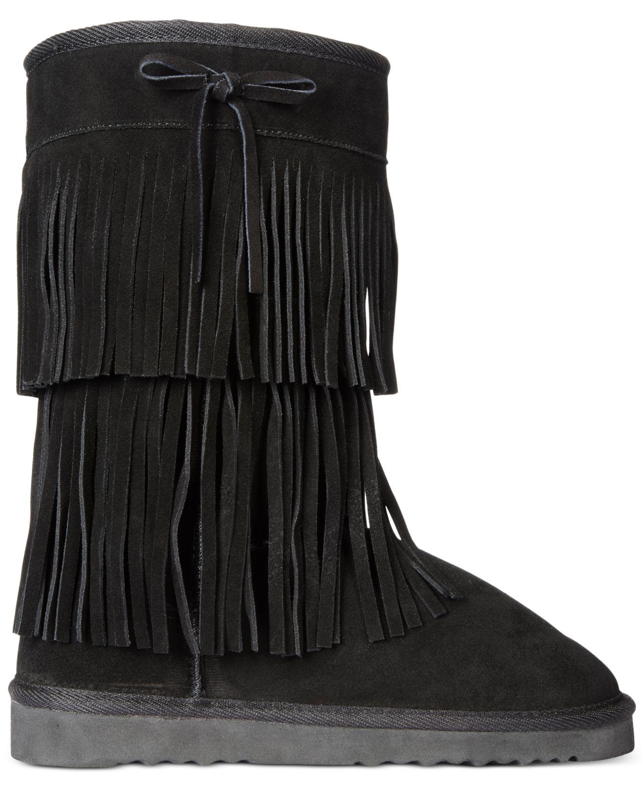 macys fringe boots
