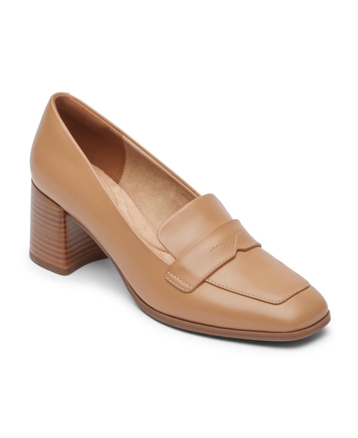 Rockport Violetta Penny Leather Loafer in Brown | Lyst