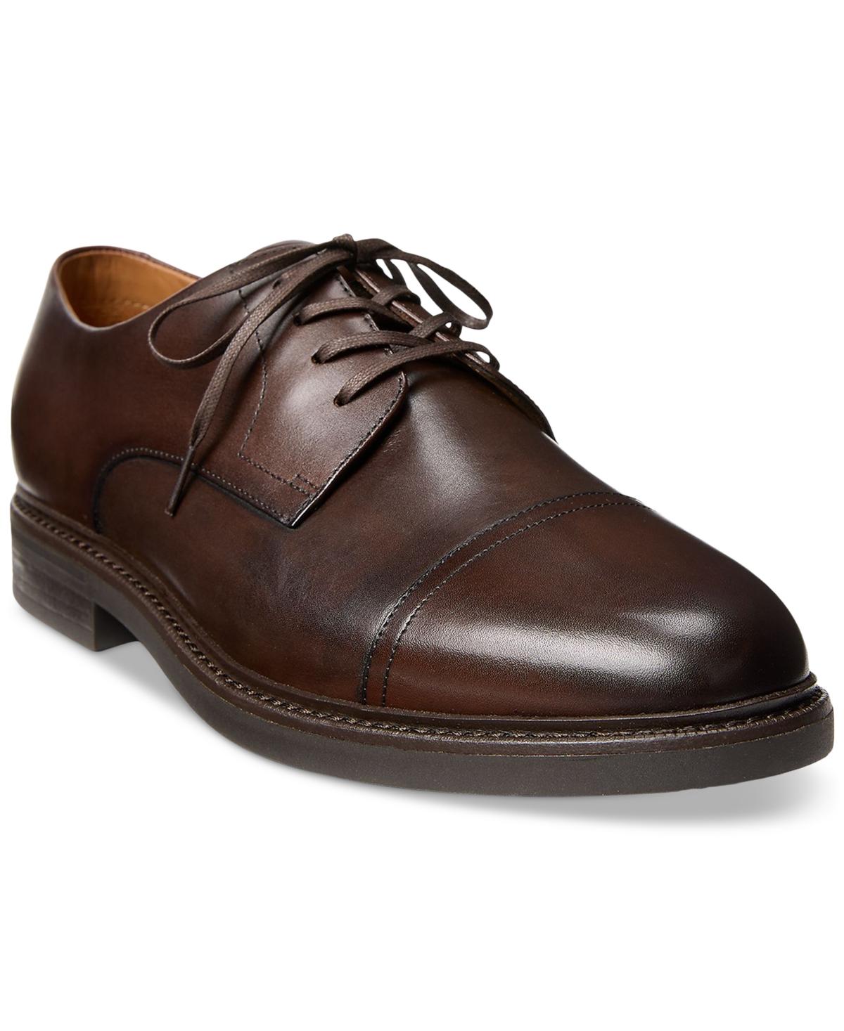 Polo Ralph Lauren Asher Leather Cap toe Dress Shoe in Brown for Men Lyst
