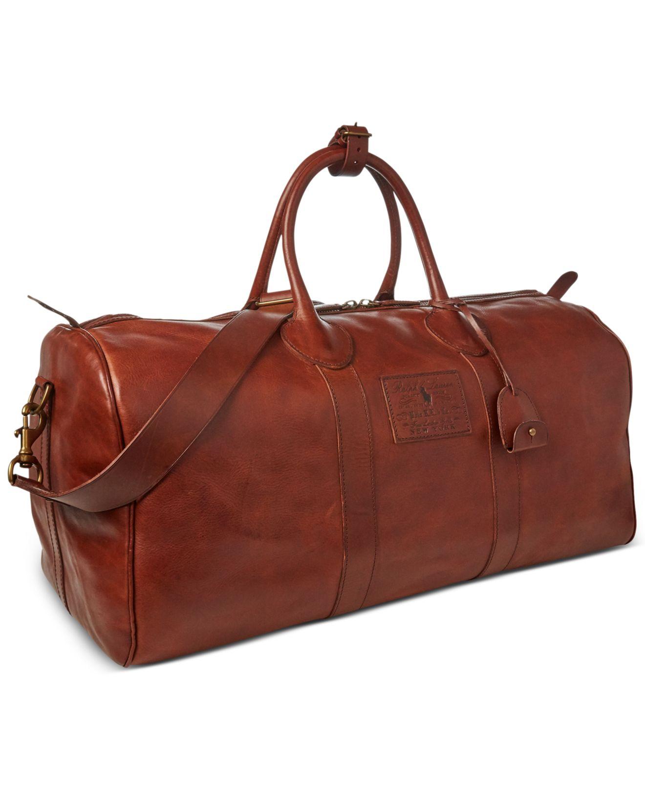 Polo Ralph Lauren Leather Duffel Bag for Men - Lyst
