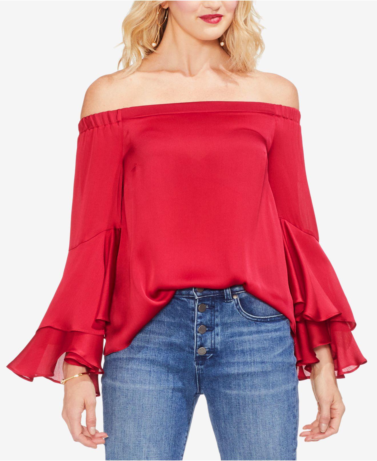vince camuto bell sleeve blouse
