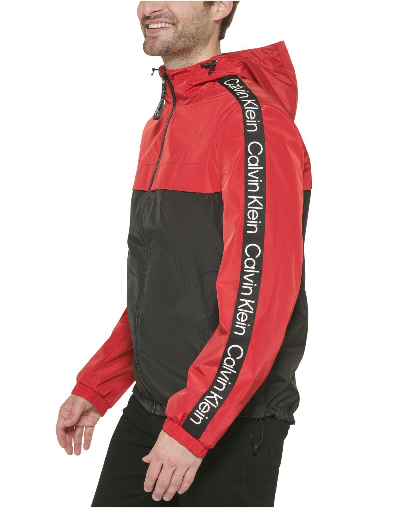 Calvin klein cheap red windbreaker