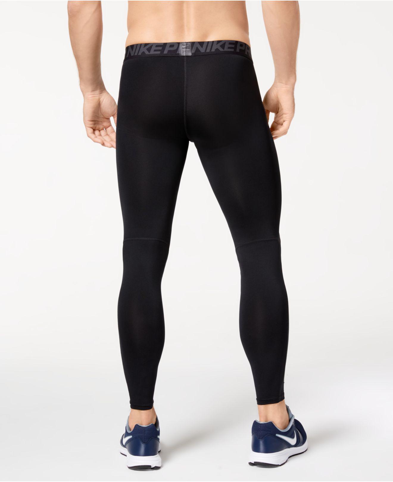 Nike Synthetic Pro Dri-fit Compression Tights in Black for Men - Lyst