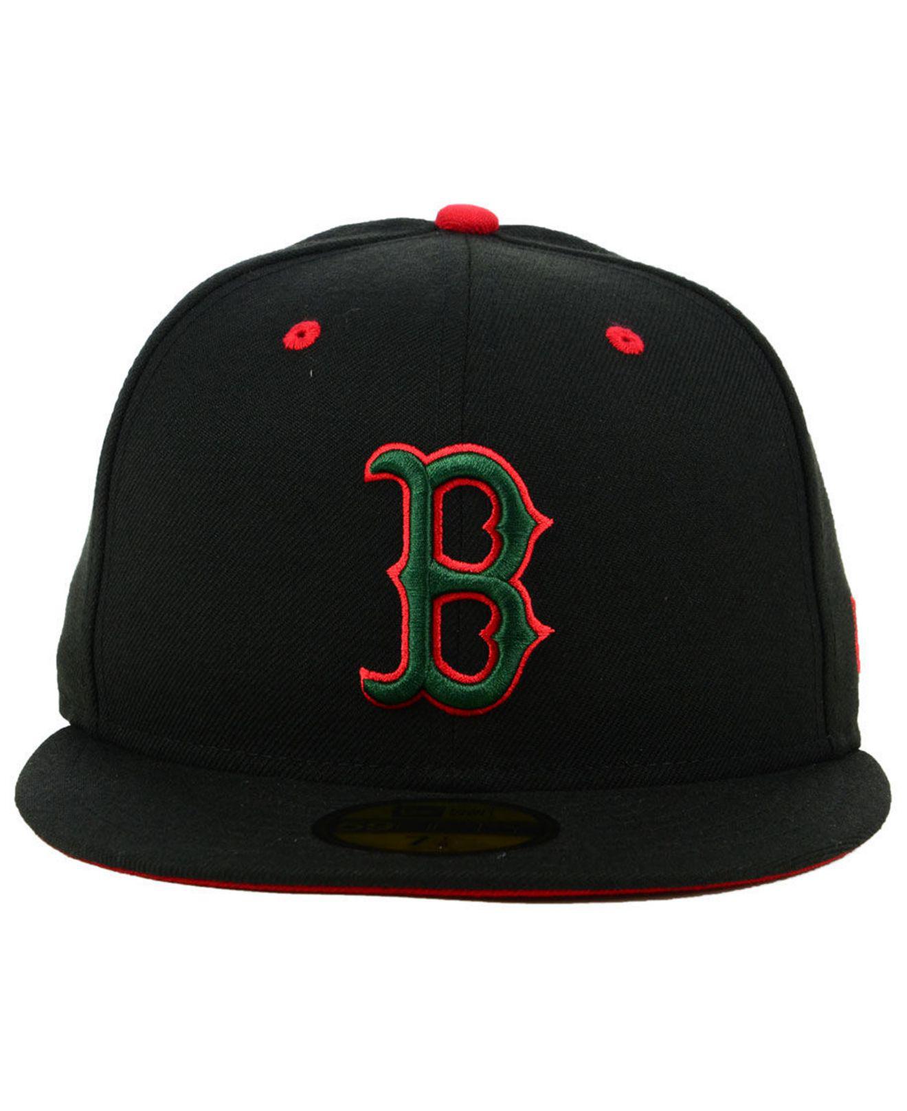 black boston baseball cap