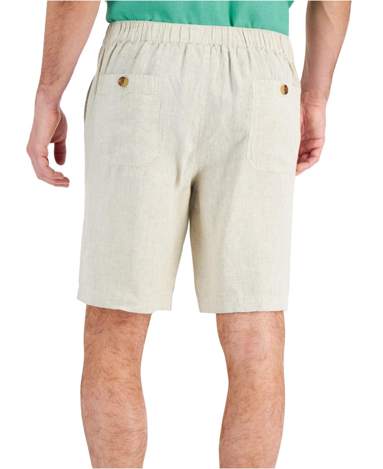 Club Room Linen Drawstring Shorts 