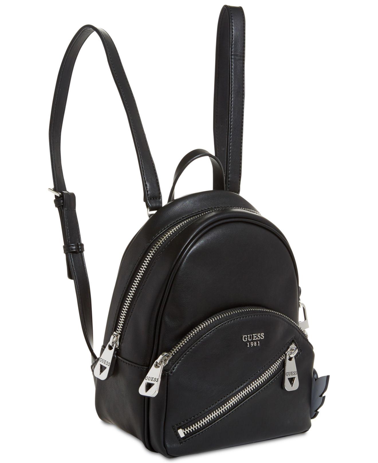 guess mini black backpack
