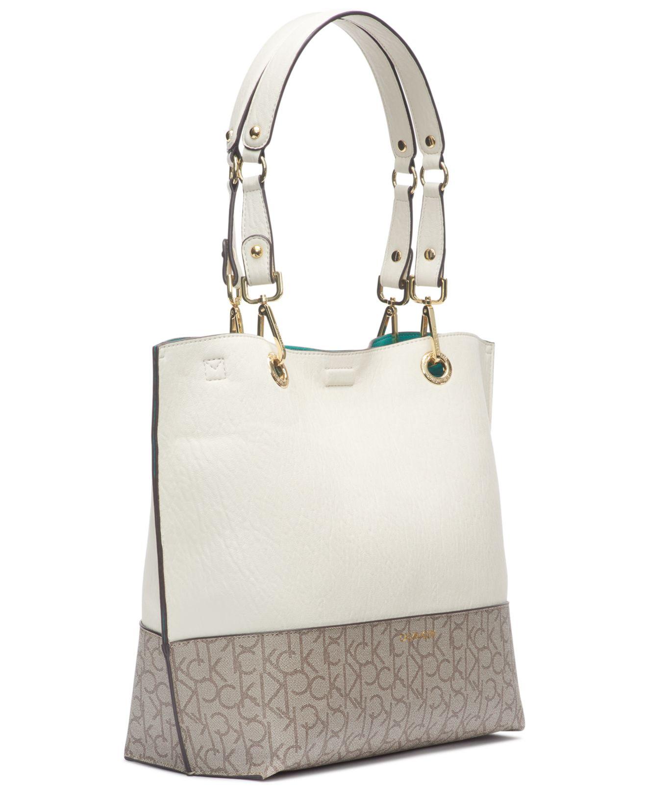 Calvin Klein Signature Reversible Tote With Pouch Lyst