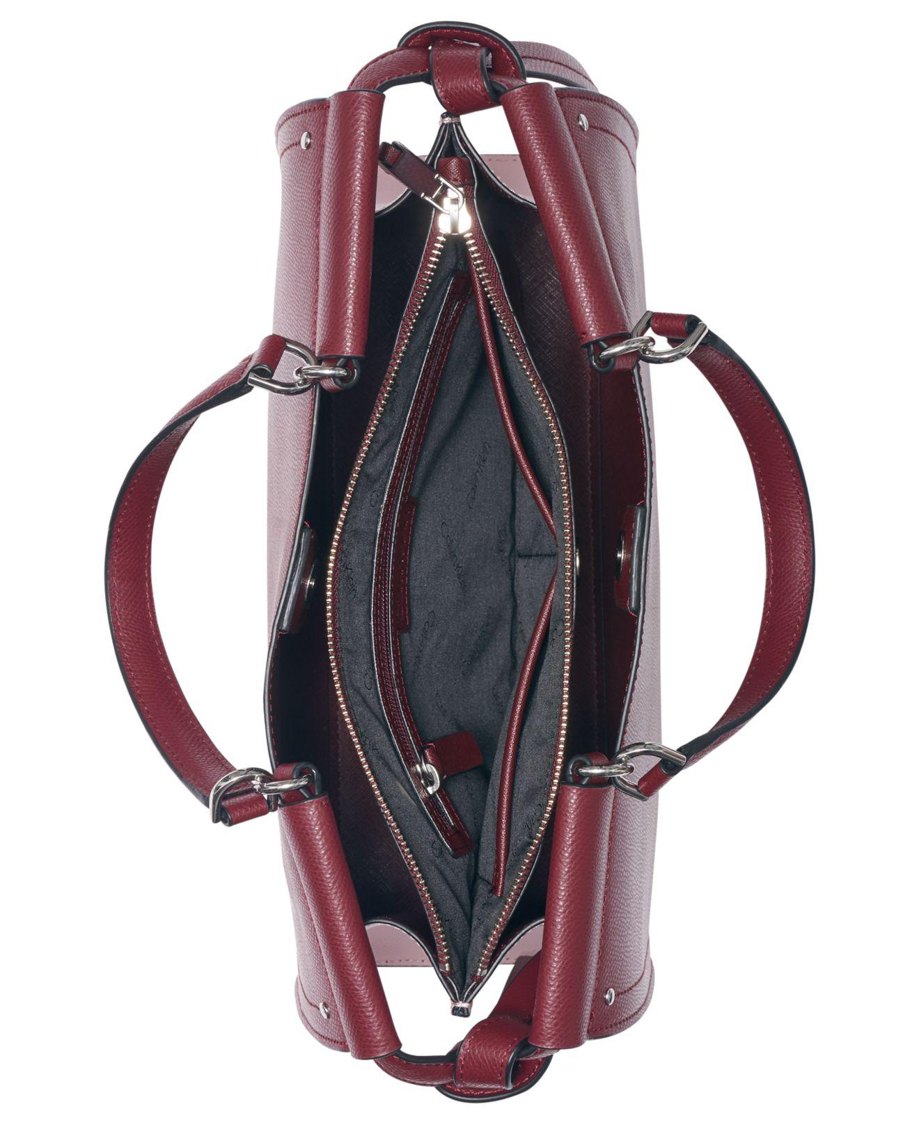 calvin klein callie leather tote