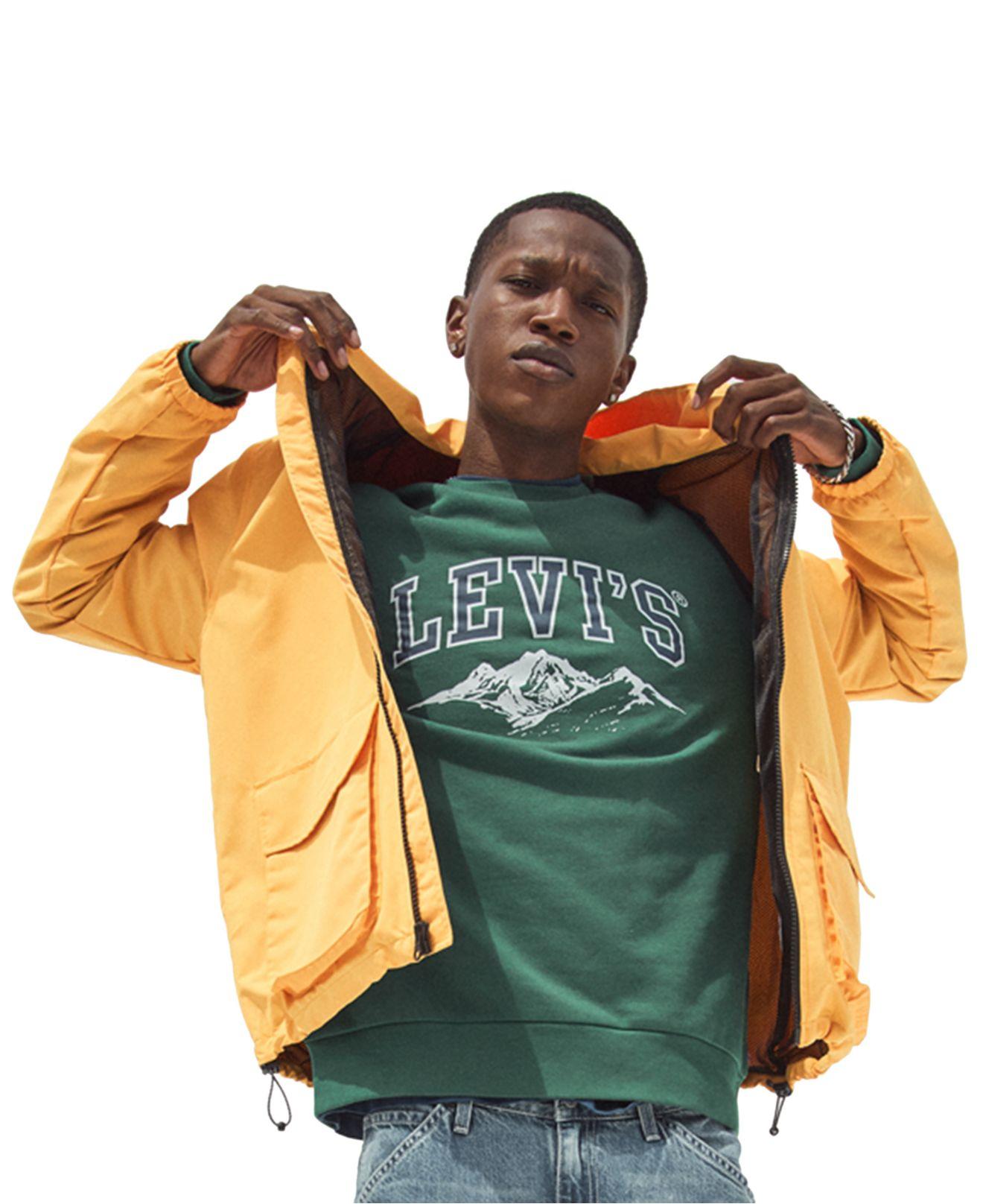 Levi's Fleece Graphic Crewneck Sweatshirt in Forest (Green) for Men | Lyst