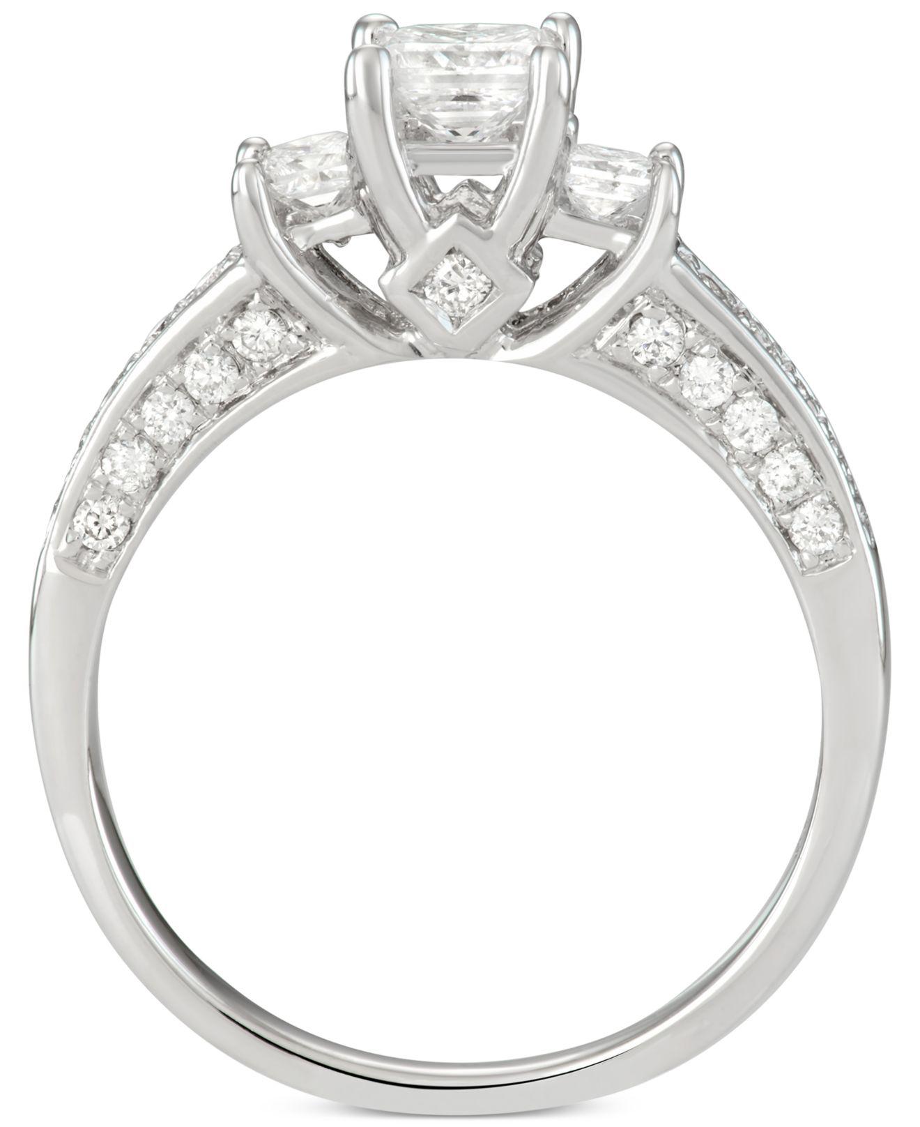 Macy's Diamond Princess Engagement Ring (1 Ct. T.w.) In 14k White Gold