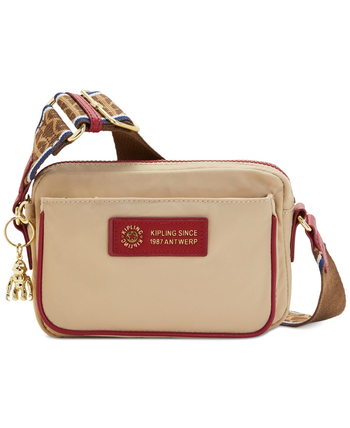 Kipling Abanu Nylon Mini Gold-tone Hardware Crossbody Bag in Pink | Lyst