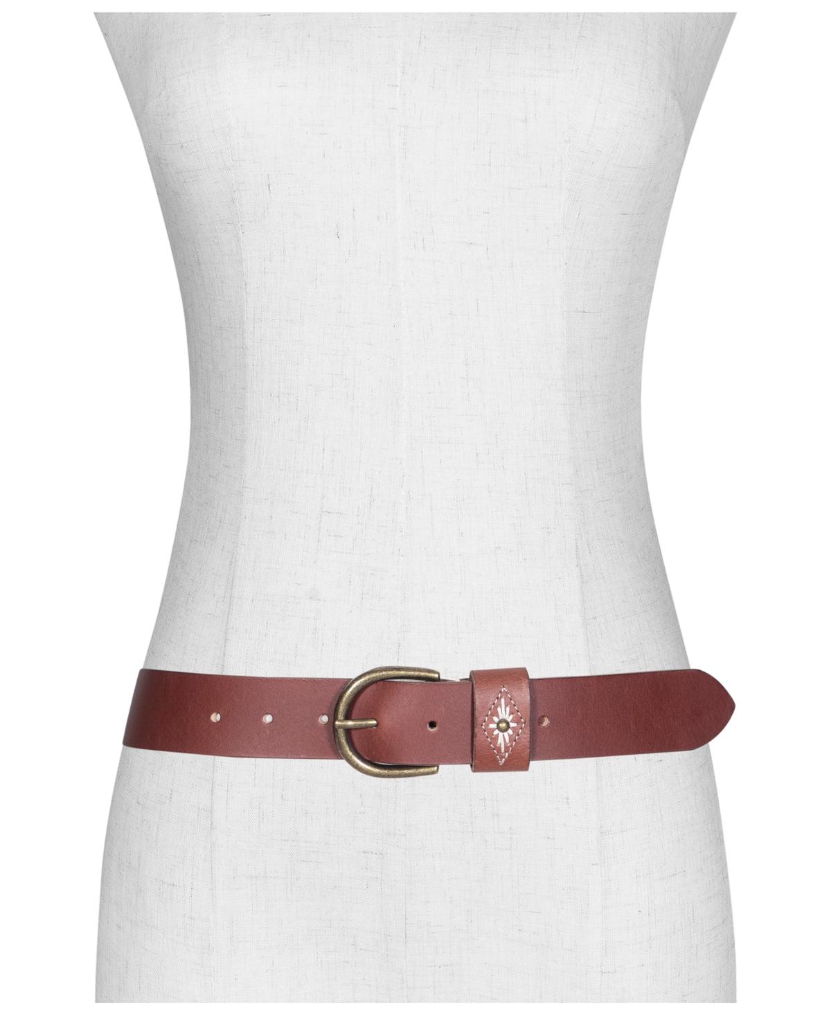 FRYE Embroidered Leather Belt FRYE 30MM embroidered genuine leather women main image 3