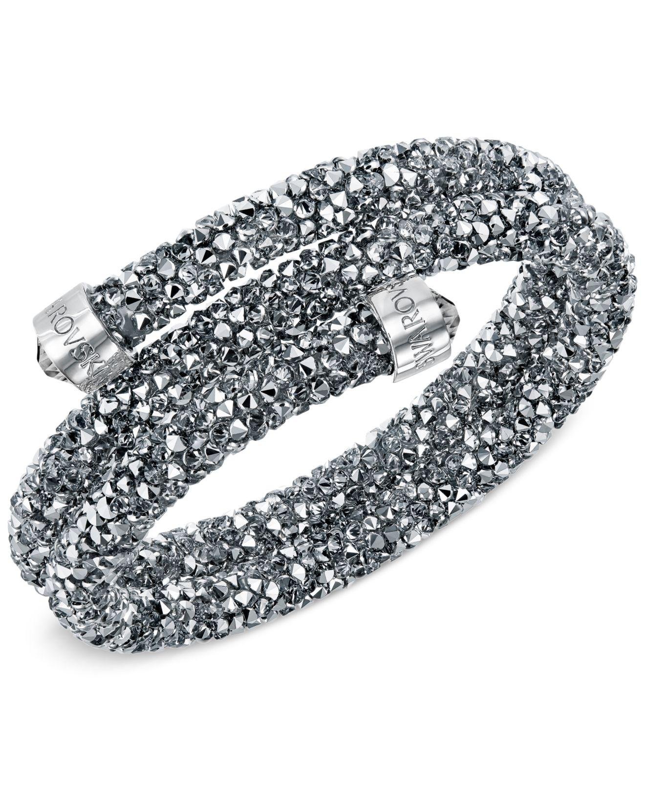 Derechos de autor Prestigio infinito Swarovski Crystaldust Bangle Bracelet in Gray | Lyst
