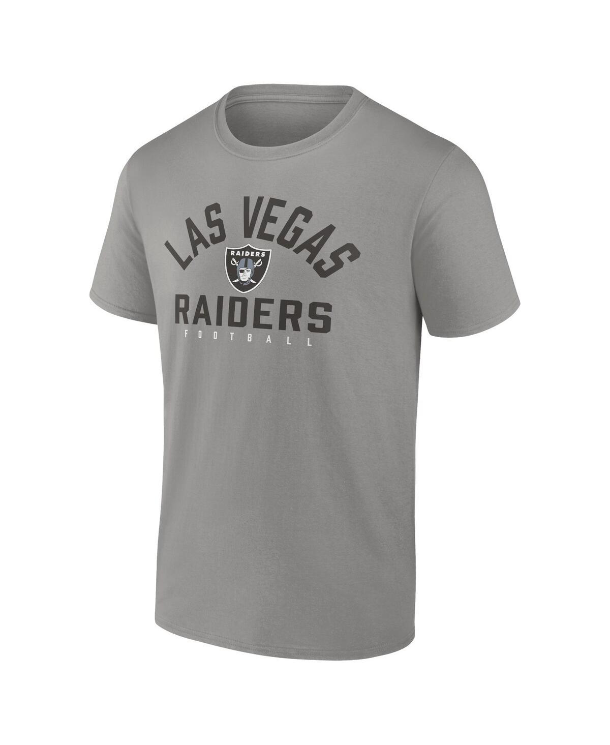 Men's Las Vegas Raiders Fanatics Branded Silver/Black Two-Pack T-Shirt  Combo Set