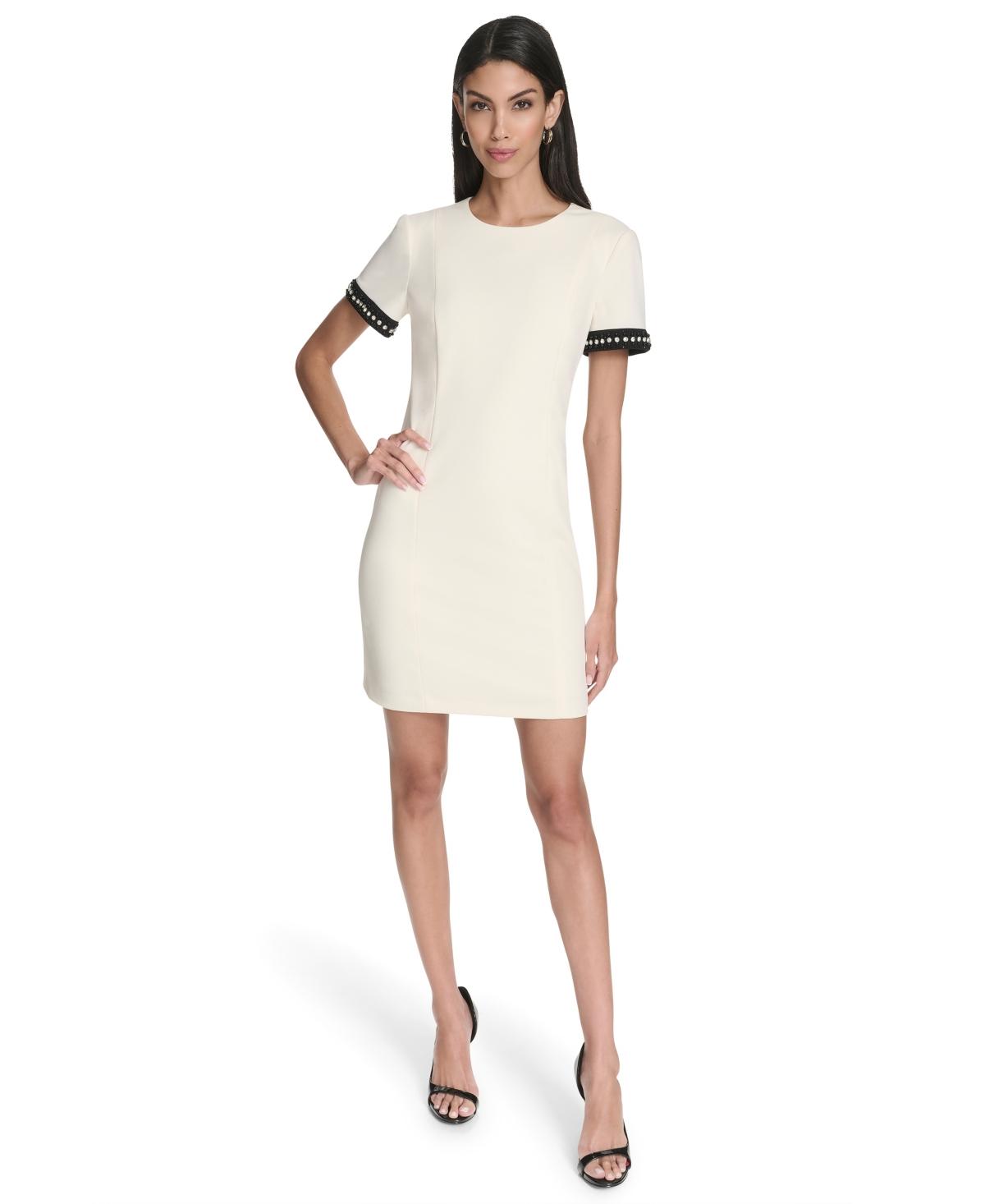 puff sleeve denim dress Pleated Front Tie Mini In M Size:UK4/6 oa240516014 The Vervet V Oops, we did it