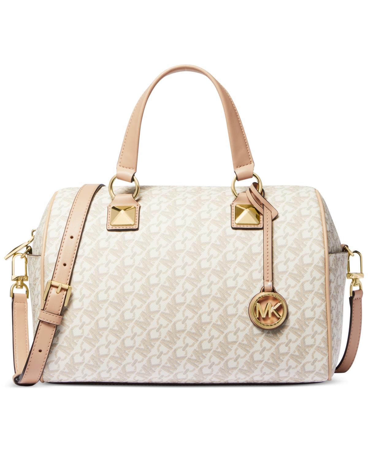 Michael Kors Michael Logo Grayson Duffel Satchel in Natural Lyst