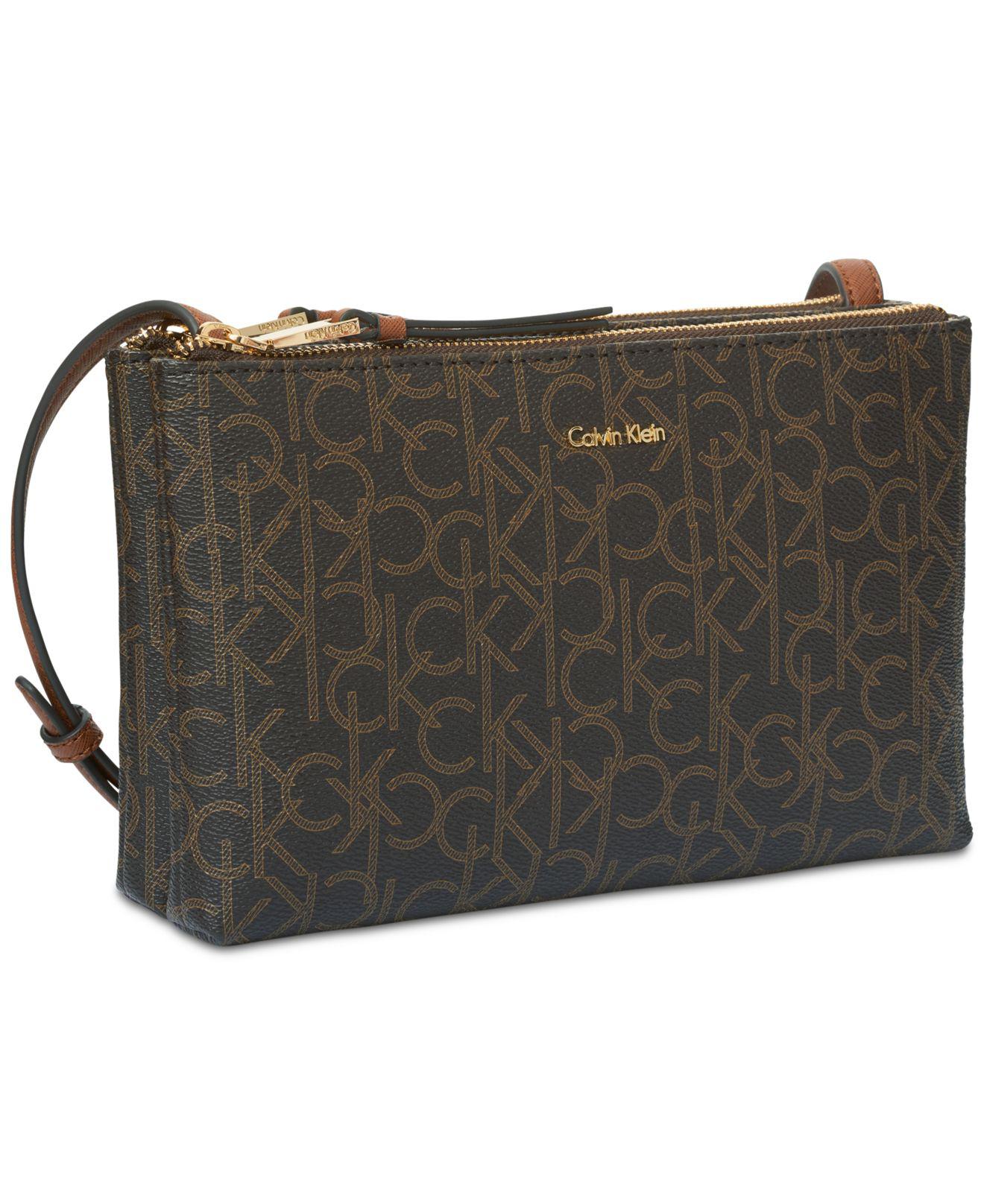 Calvin Klein handbag crossbody brown Signature Logo