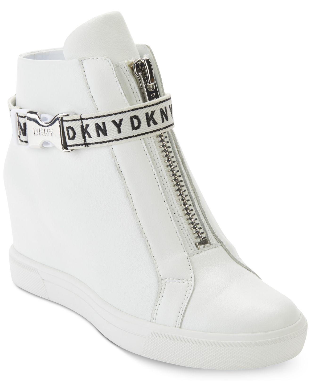 DKNY Caddie Wedge Sneakers, Created For Macy's in White | Lyst