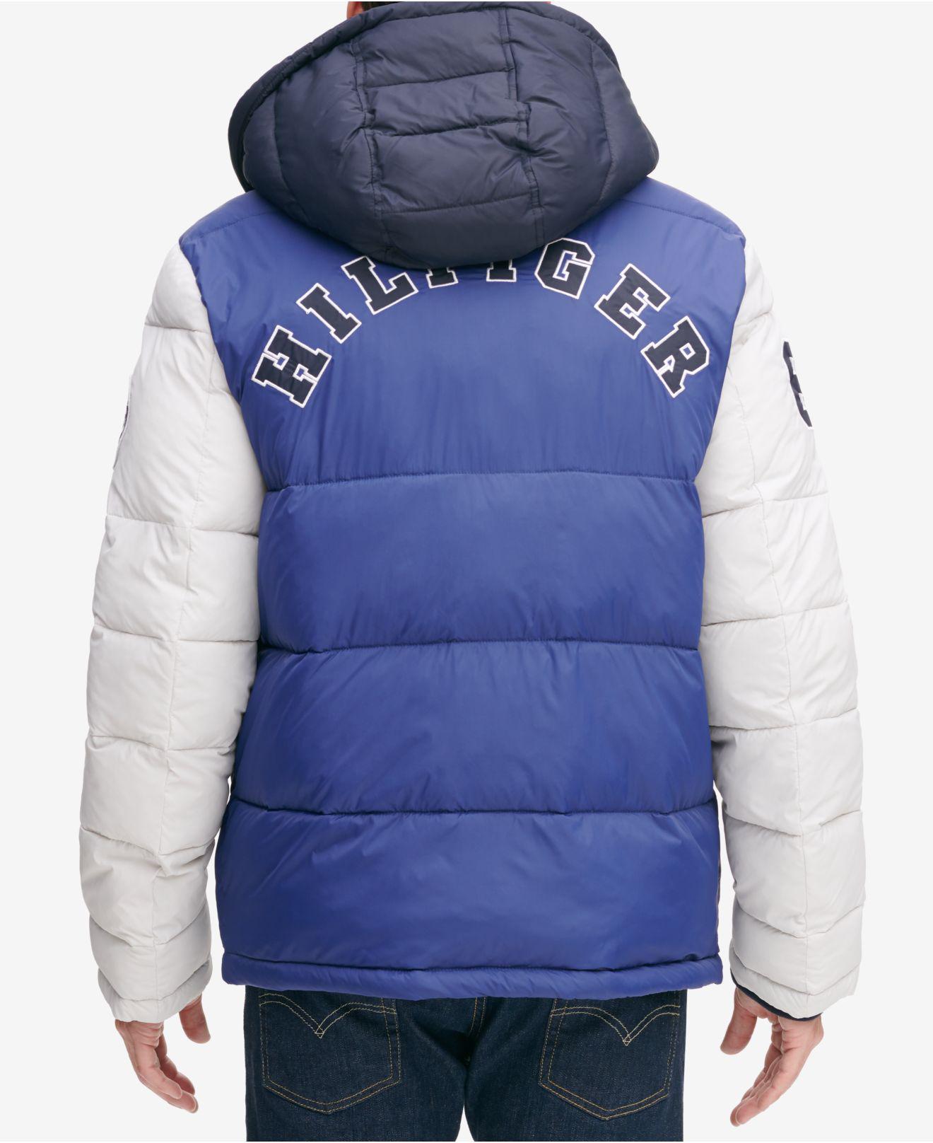 tommy hilfiger varsity puffer jacket