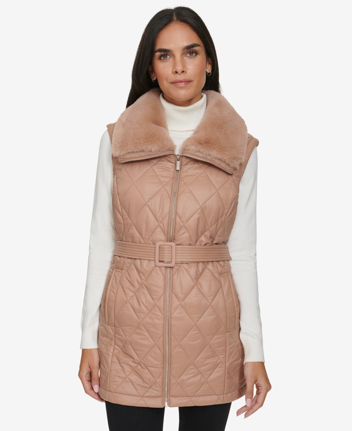 Calvin klein faux fur vests best sale