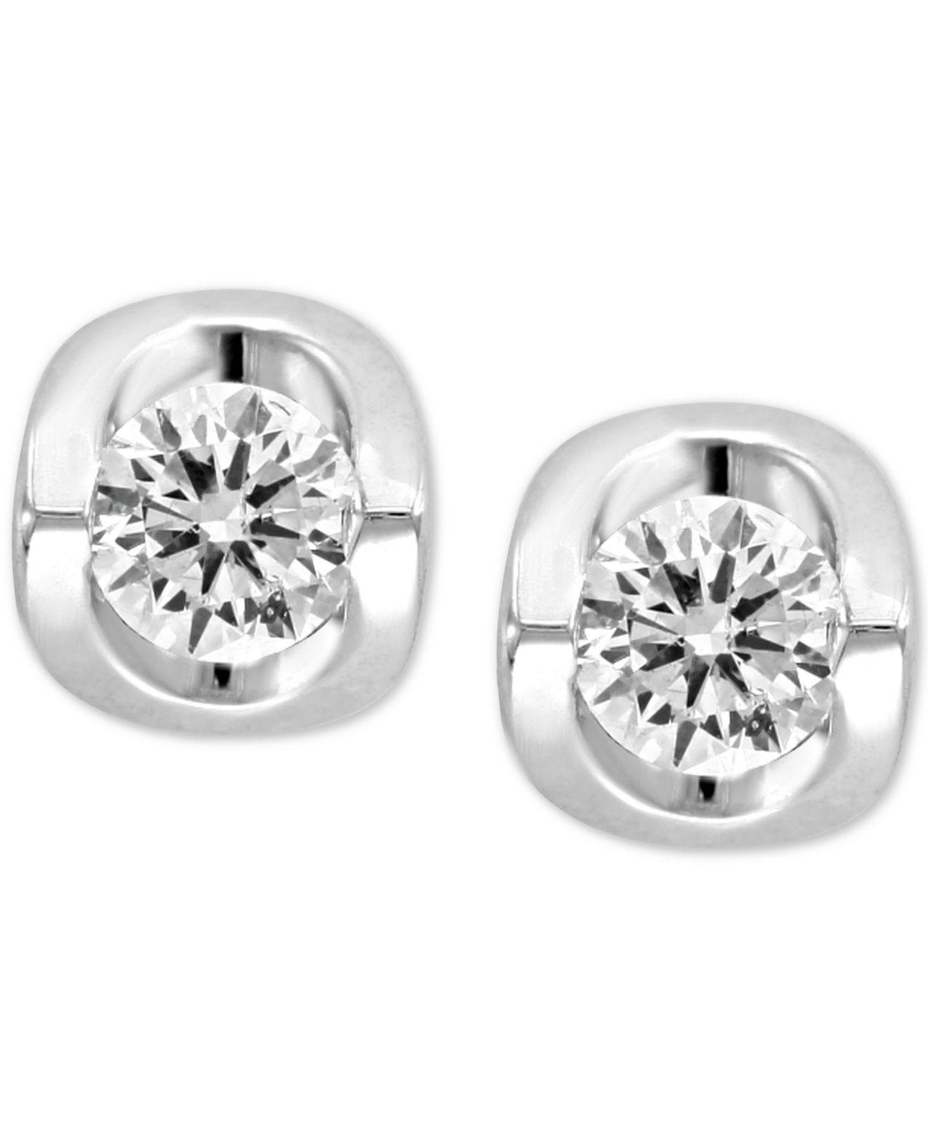 Effy Collection Effy® Diamond Stud Earrings (1/4 Ct. T.w.) In 14k White ...