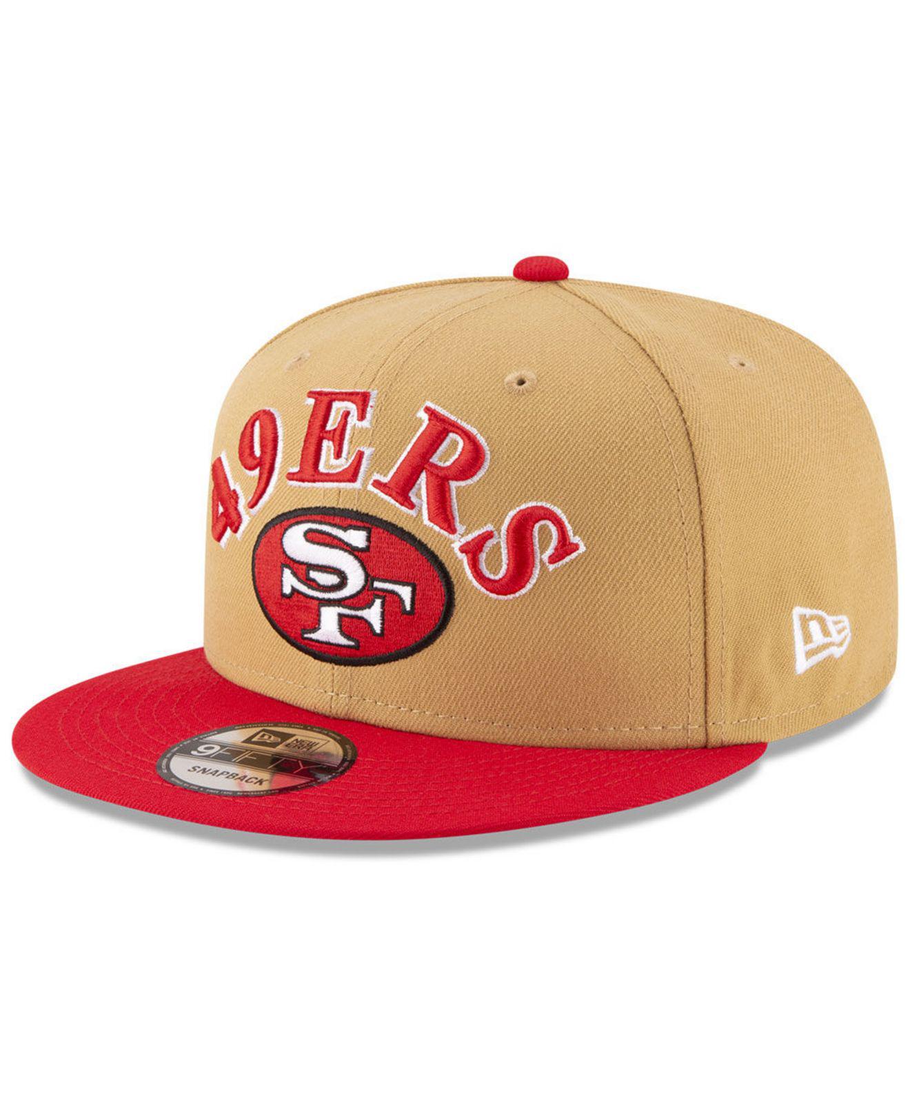 KTZ San Francisco 49ers Retro Logo 9fifty Snapback Cap in Red for Men | Lyst