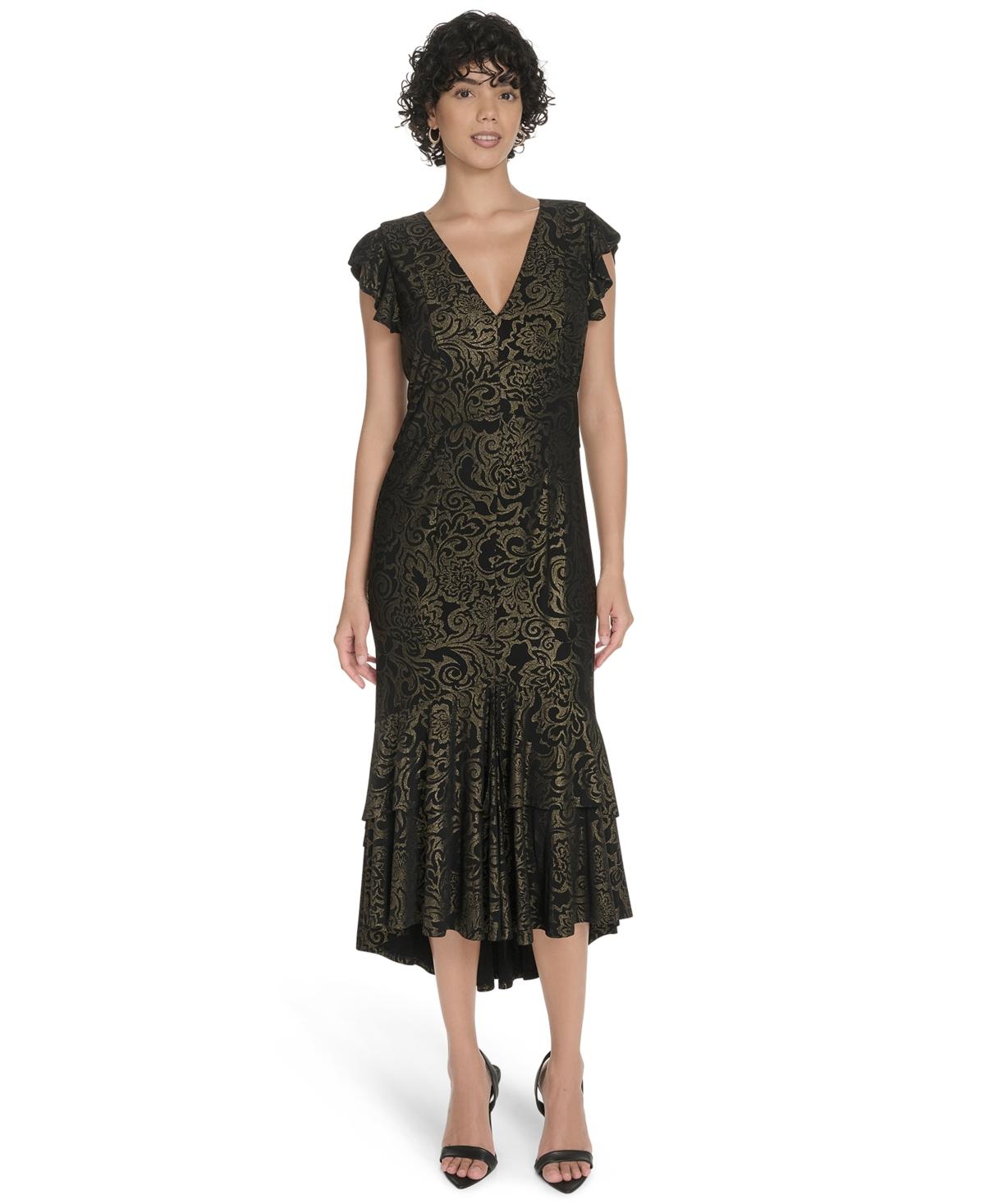 tommy hilfiger black and gold dress Dusty Rose Velvet V-Neck Bridesmaid Dress Mermaid Floor-Length