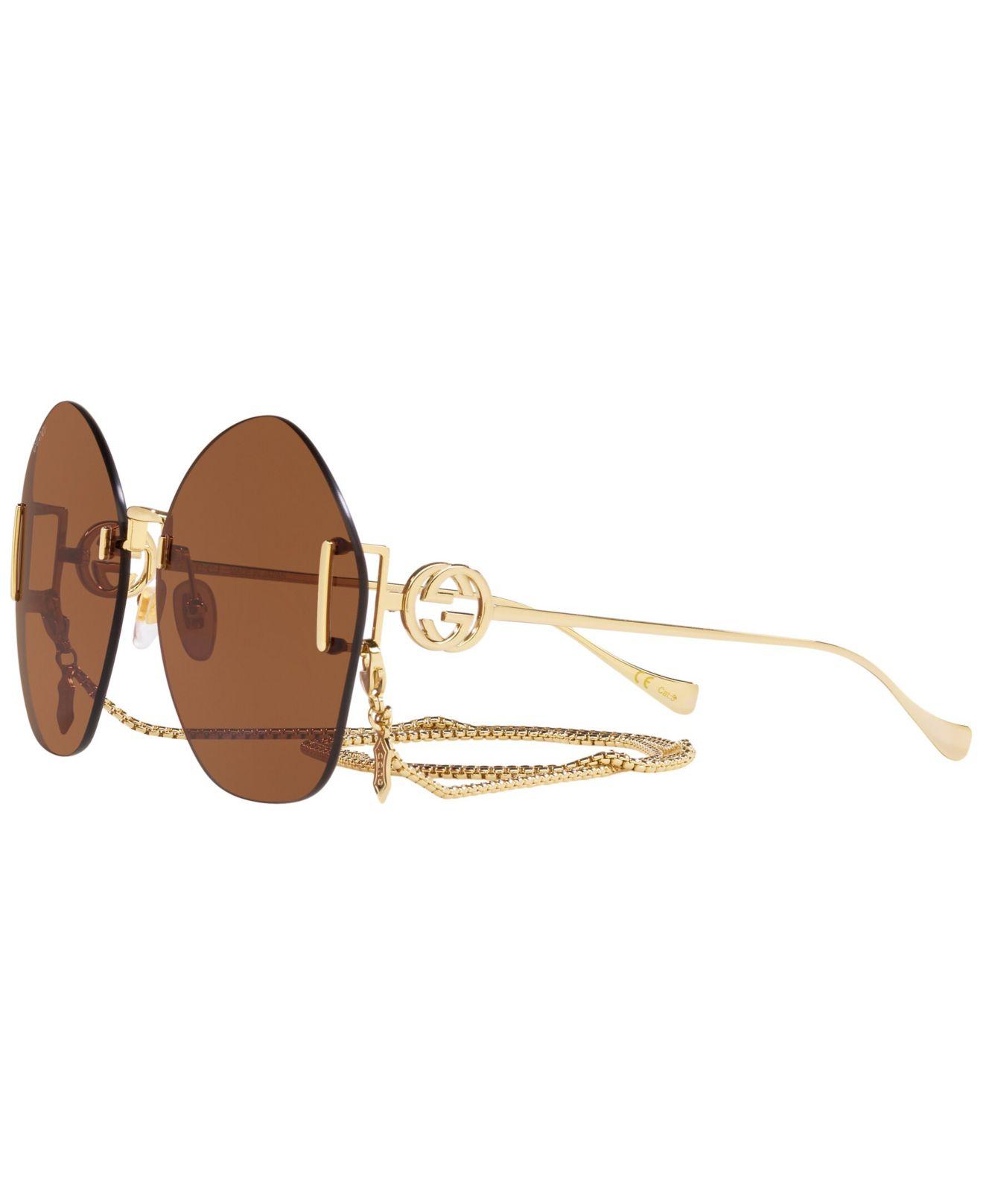 Gucci Sunglasses, Gc00195965-x in Brown | Lyst