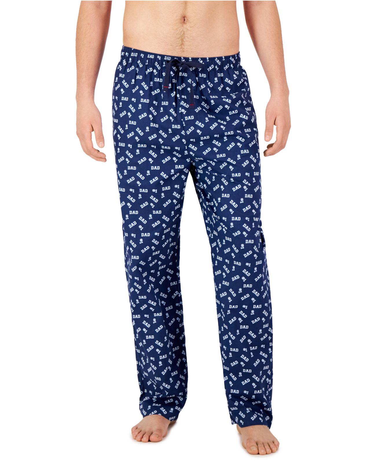 Club Room #1 Dad Pajama Pants, Created For Macy's in Blue for Men | Lyst