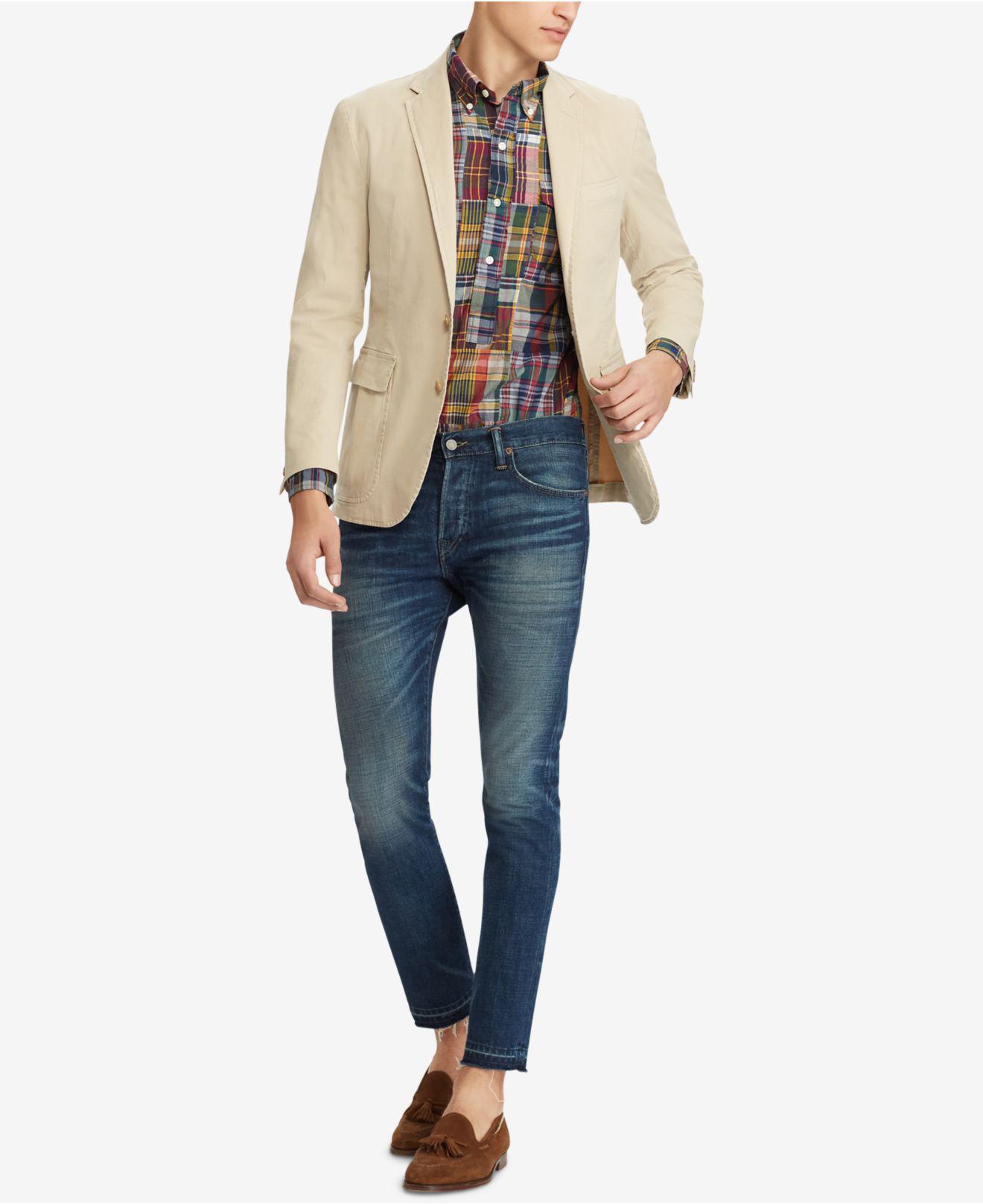Polo Ralph Lauren Stretch Chino Morgan Slim Fit Sport Coat in Natural for Men - Lyst