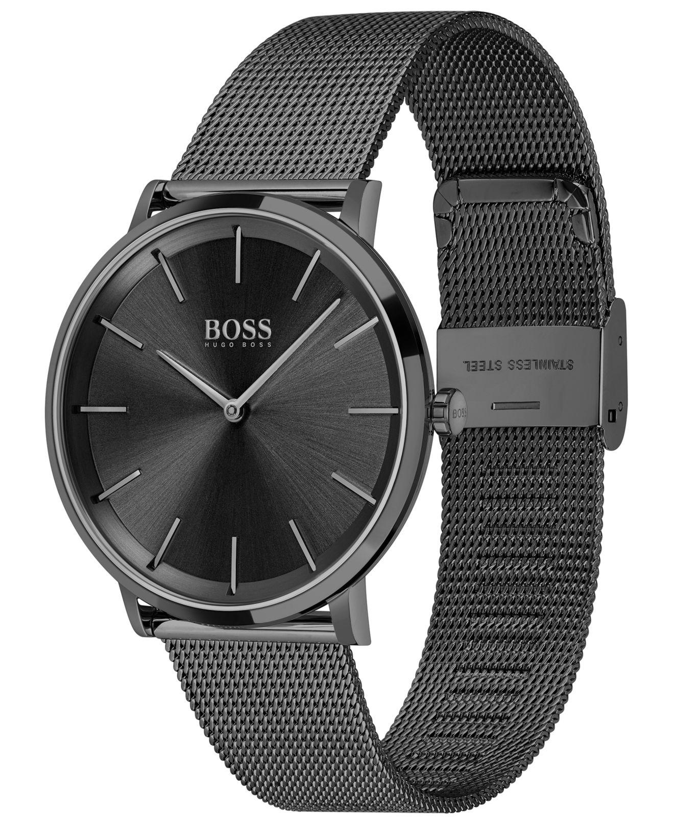 BOSS by HUGO BOSS Skyliner Mesh Strap Watch in Black for Men 
