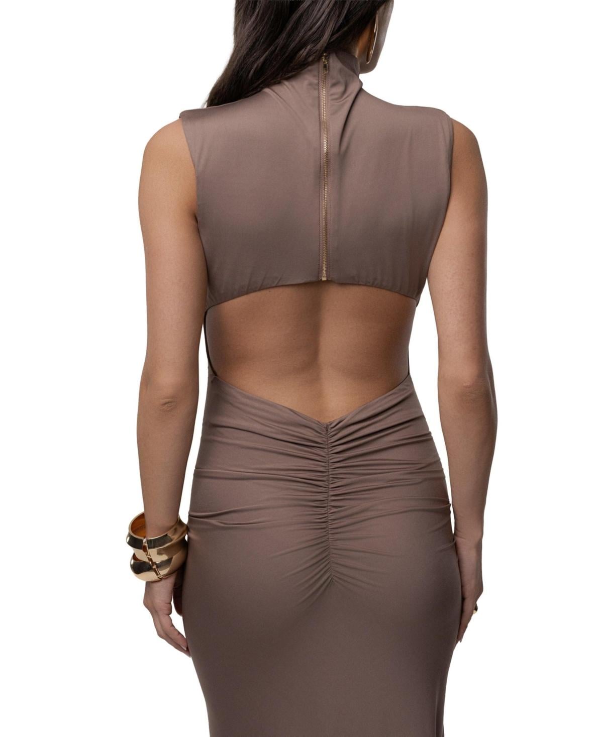 JLUXLABEL Kora Sleeveless Maxi Dress in Brown | Lyst