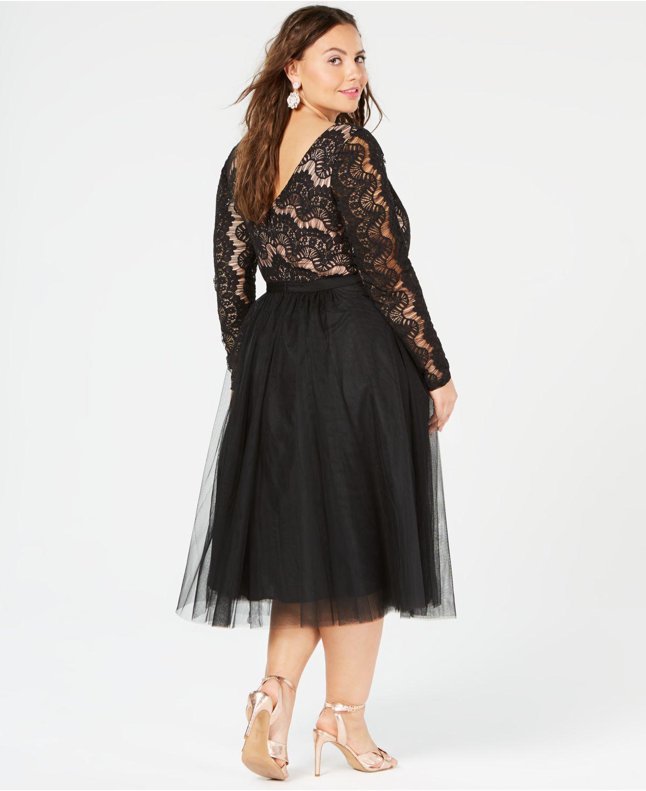 rare beauty lace fit & flare dress city chic