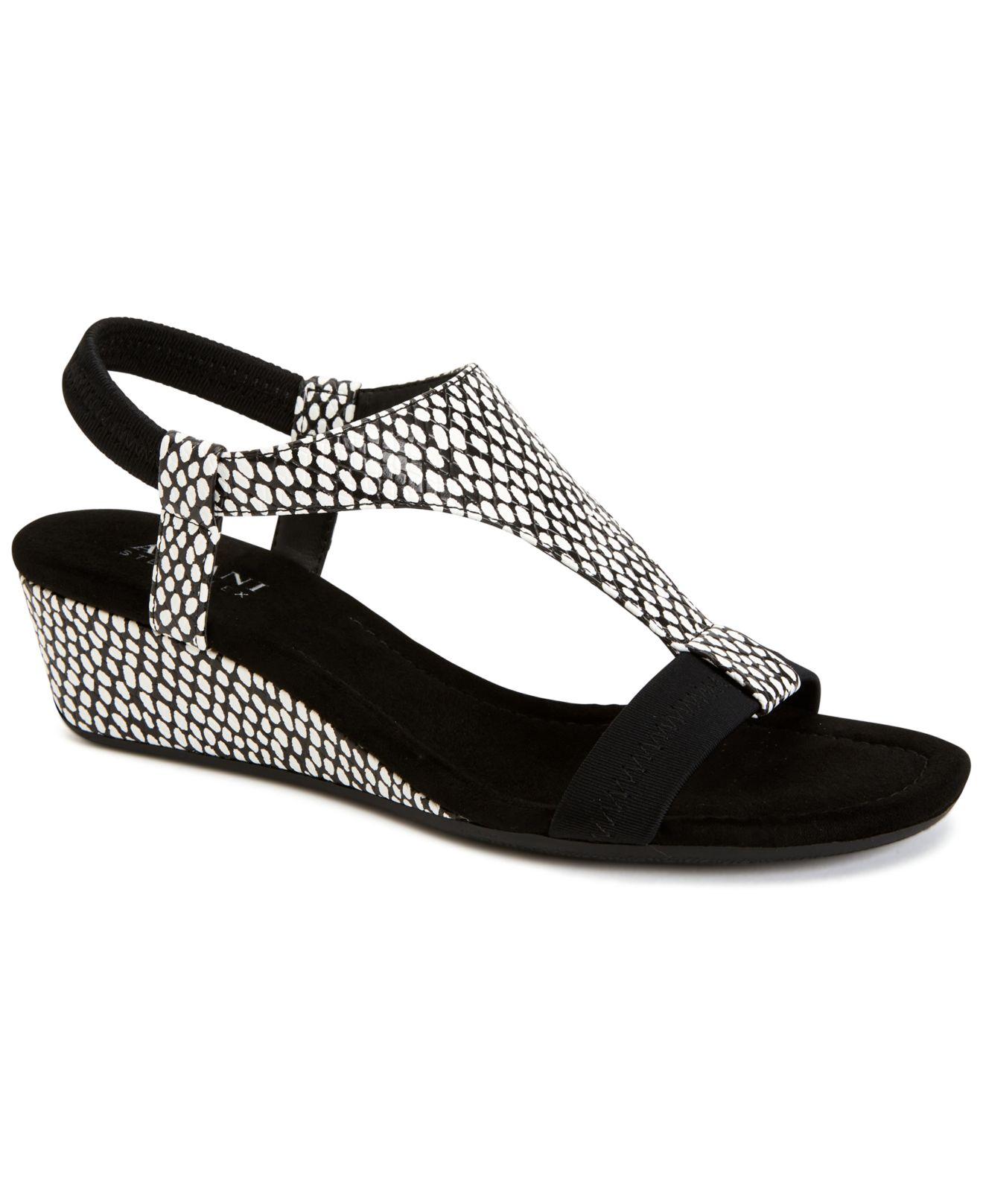 Alfani Step 'n Flex Vacanzaa Wedge Sandals, Created For Macy's in Spotted  Snake (Black) | Lyst