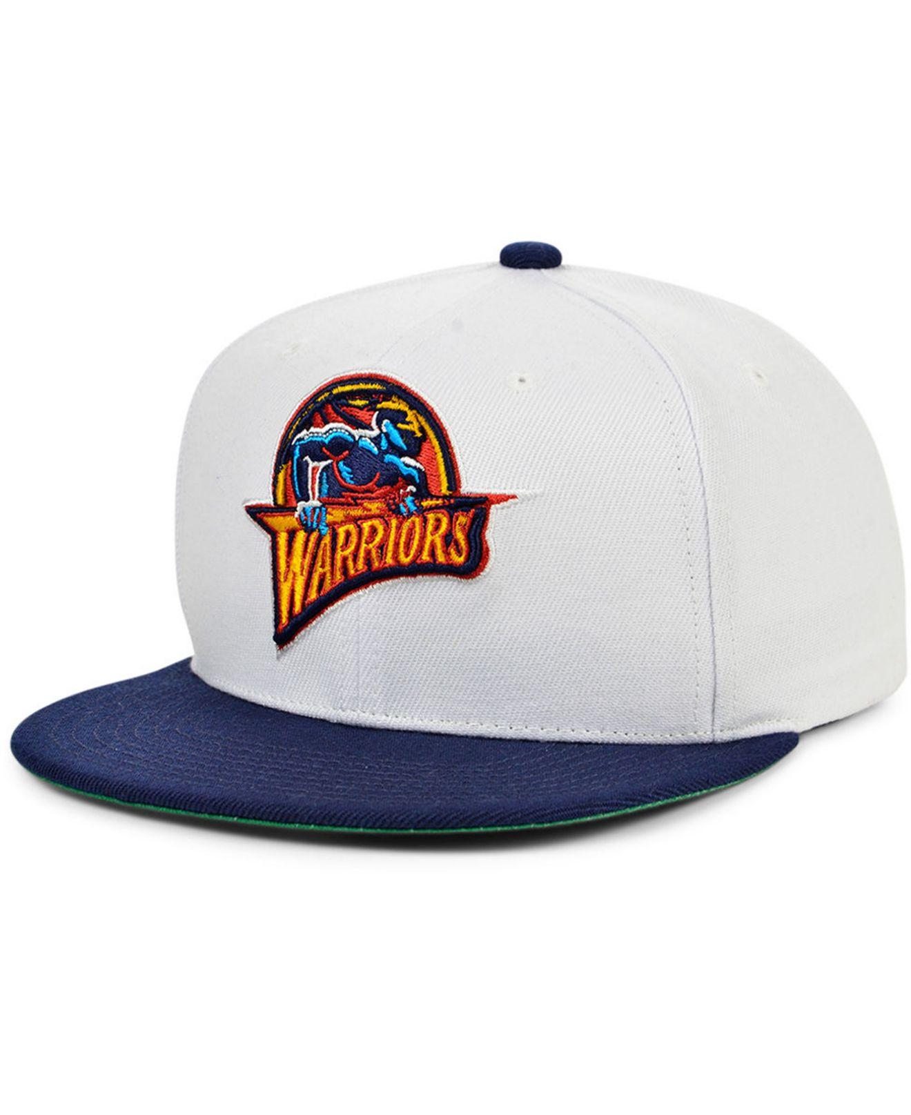 Mitchell & Ness Golden State Warriors Fresh Crown Snapback Cap in White for  Men | Lyst