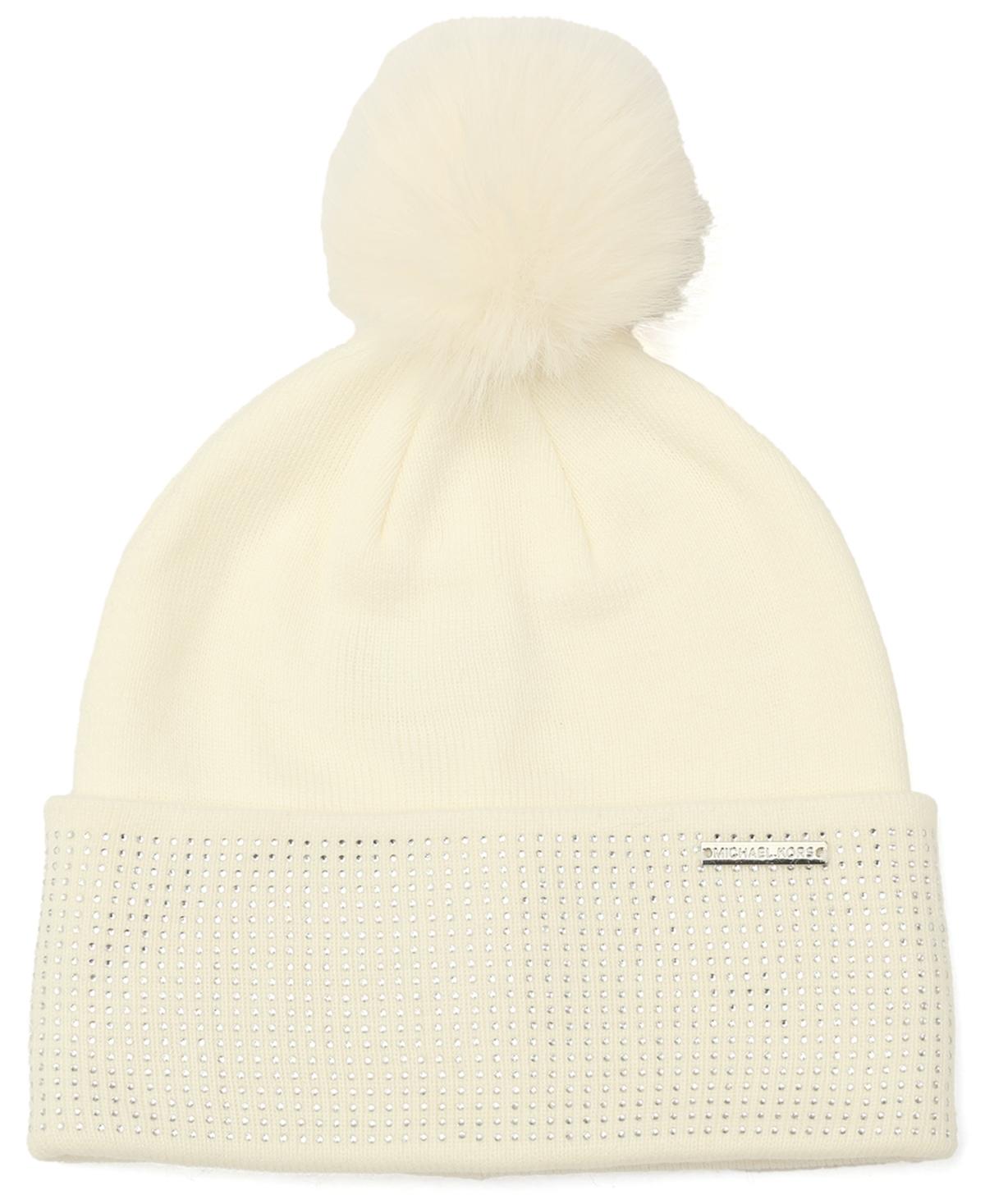Michael Kors Womens Cream Cable Knit Logo Brim Cap Hat New Michael Kors Women main image 2