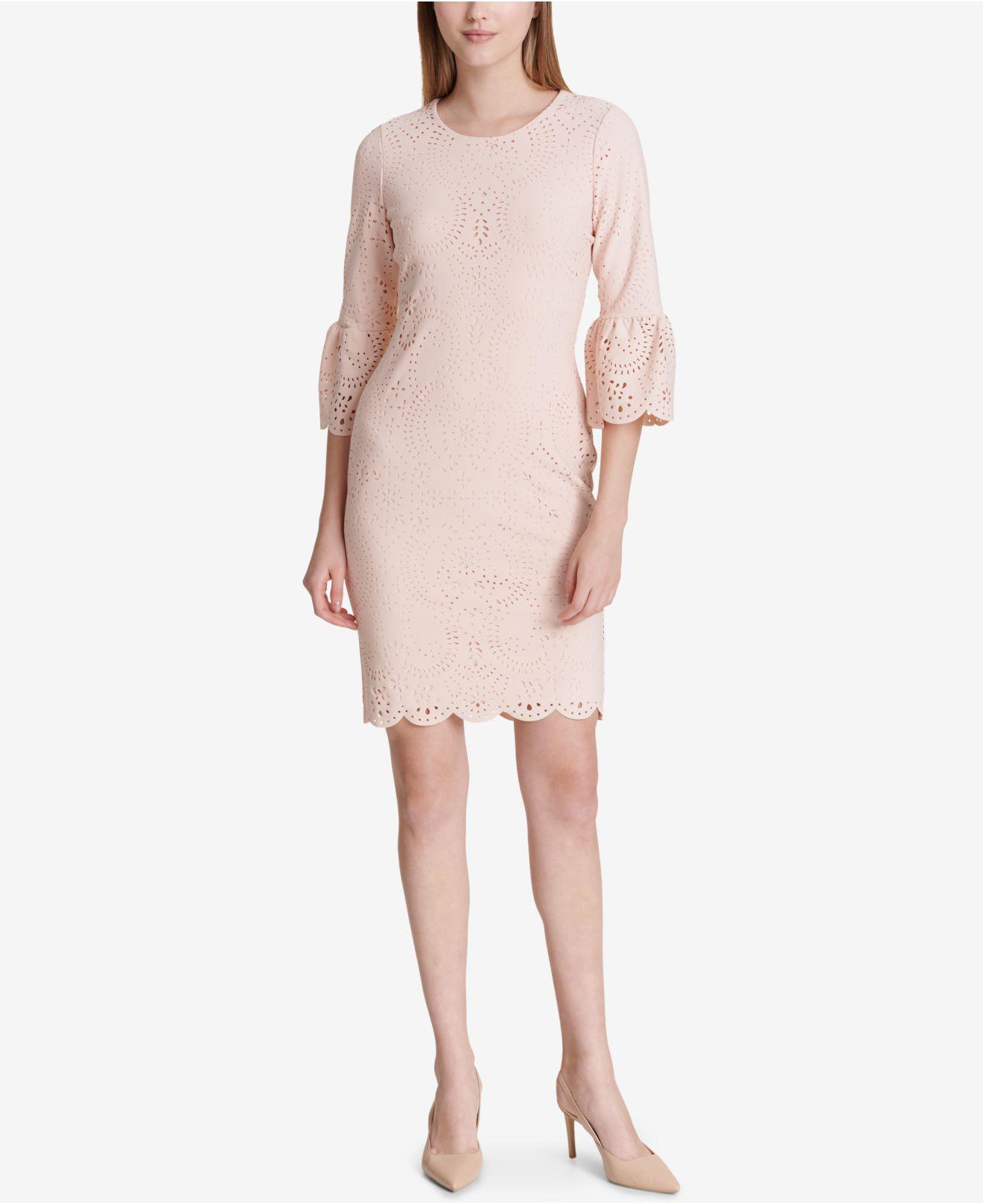 calvin klein blush pink dress